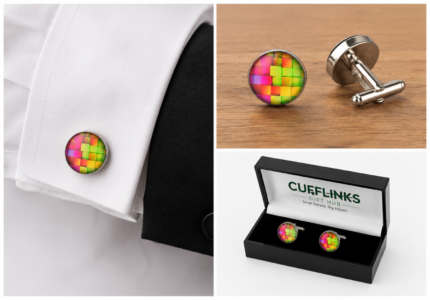 Abstract Bricks Mens Cufflinks