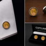 Antique Style World Map Cufflinks Collage