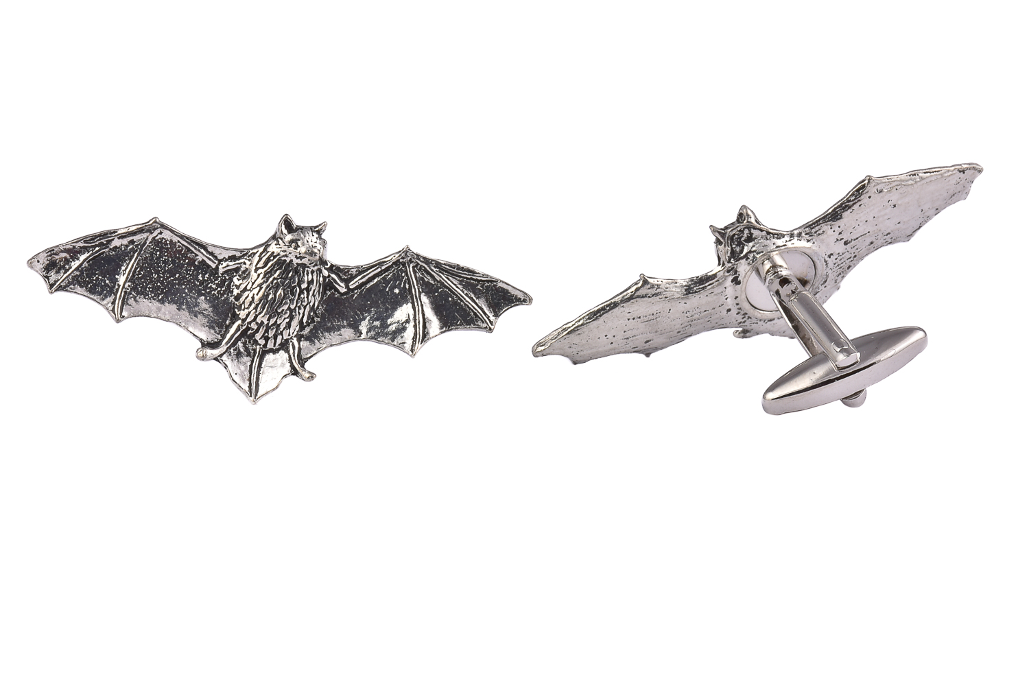 CGHC0022.jpg Bat Pewter Cufflinks - Image 1
