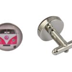 Camper Van Pink Cufflinks
