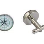 Compass White Cufflinks
