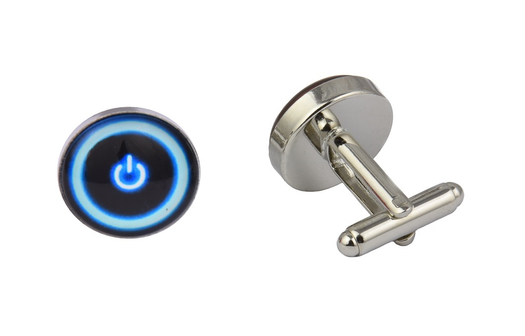 CGHC0102-Computer-On-Off.jpg Power Button Computer Cufflinks - Image 1