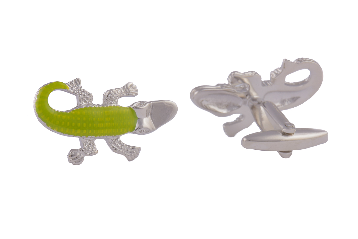 CGHC0111.jpg Crocodile Green Cufflinks - Image 1