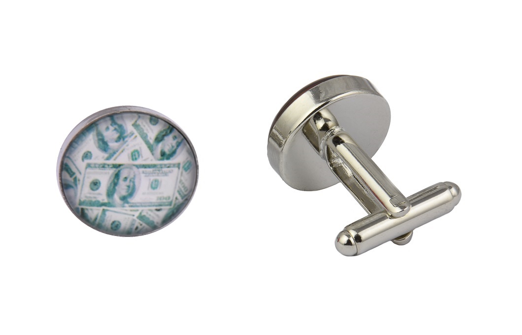 CGHC0136-Dollars.jpg Dollar Notes Cufflinks - Image 1