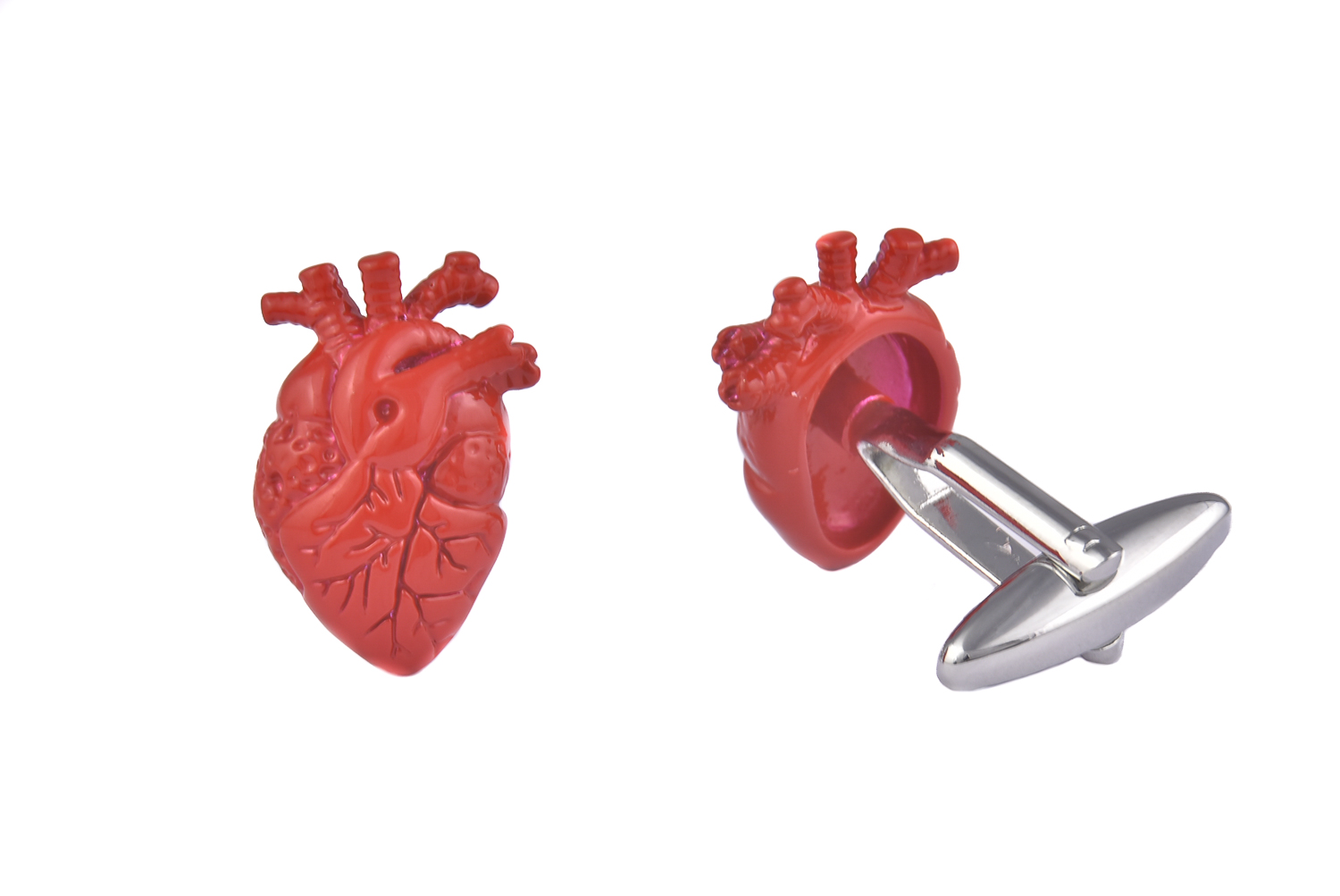 CGHC0212.jpg Heart Red Cufflinks - Image 1