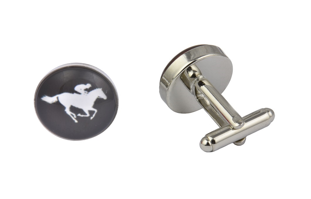 CGHC0217-Horserace.jpg Horse Race Cufflinks - Image 1