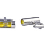 Yellow Hourglass Cufflinks