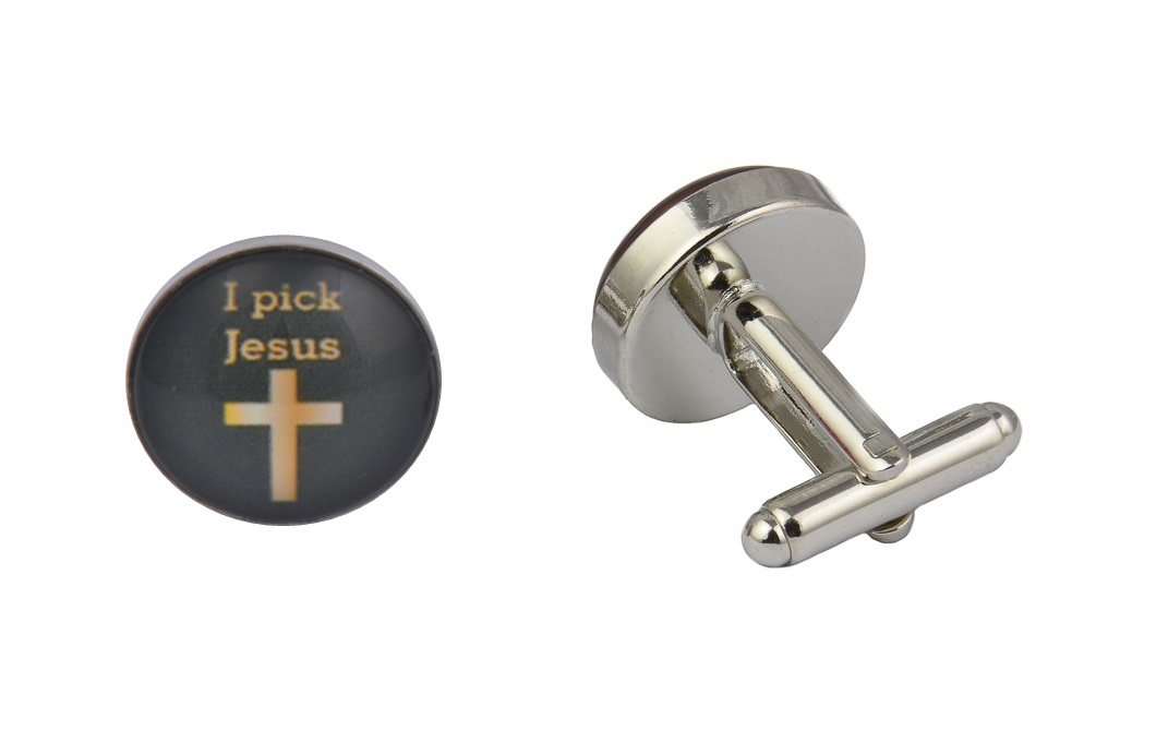 CGHC0232-I-pick-Jesus.jpg I Pick Jesus Cufflinks - Image 1