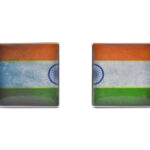 India Distressed Flag Cufflinks