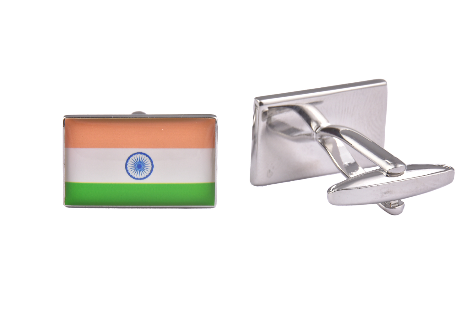 CGHC0235.jpg India Flag Cufflinks - Image 1