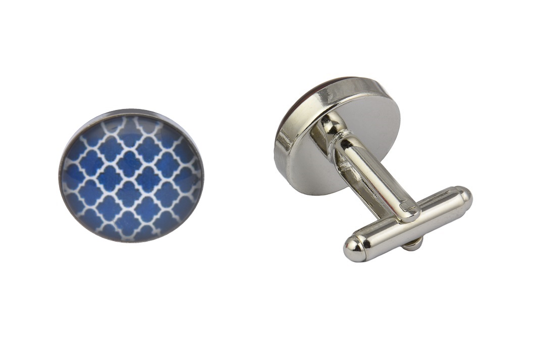 CGHC0271-Moroccan-Quatrefoil-pattern.jpg Moroccan Quatrefoil Cufflinks - Image 1