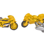 Motorbike Yellow Cufflinks