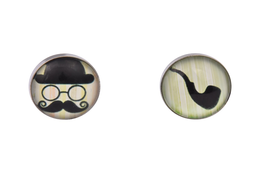 CGHC0278-Moustache-Pipe.jpg Moustache and Pipe Cufflinks - Image 1