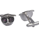 Owl Purple Eyes Cufflinks