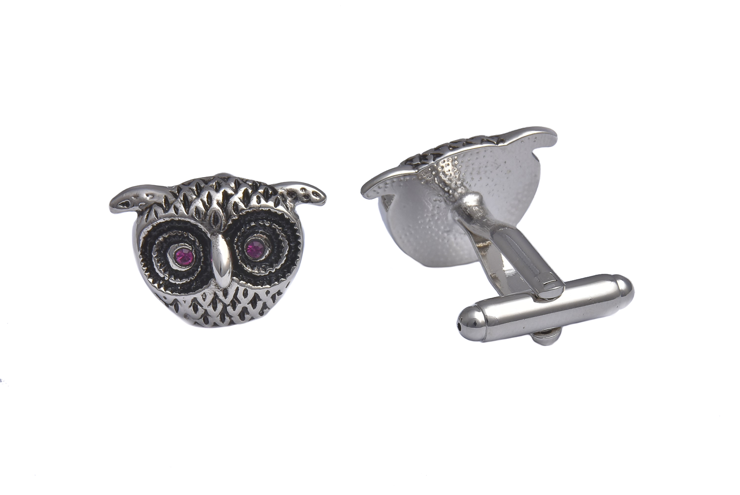 CGHC0290.jpg Owl Purple Eyes Cufflinks - Image 1