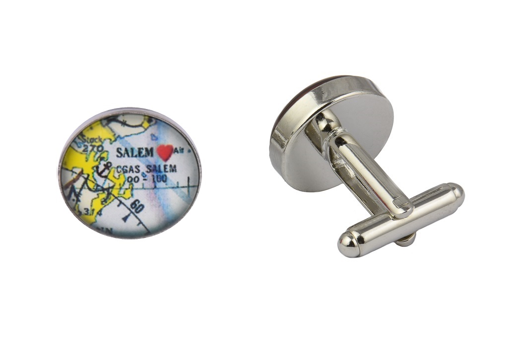 CGHC0352-Salem-Map.jpg Salem Map Cufflinks - Image 1