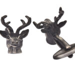 Stag Head Silver Cufflinks