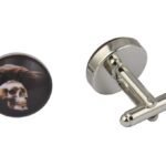 Skull & Crow Black Cufflinks