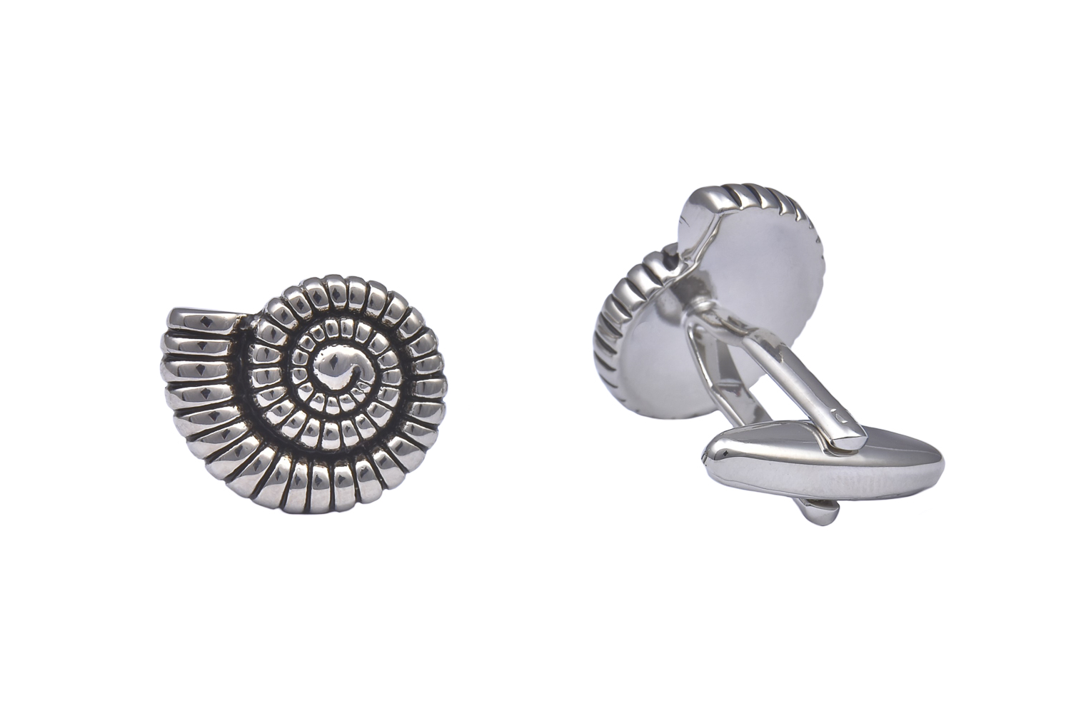 CGHC0397.jpg Ammonite Fossil Cufflinks - Image 1