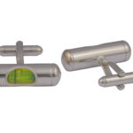 Spirit Level Green Cufflinks