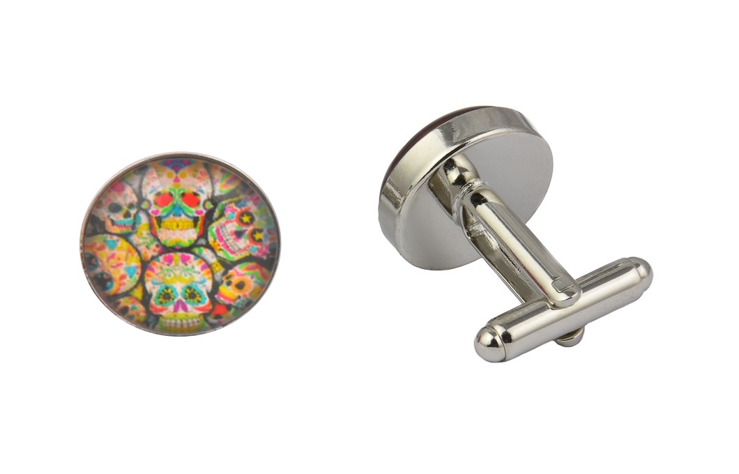 CGHC0439.jpg Skull Collage Cufflinks - Image 1