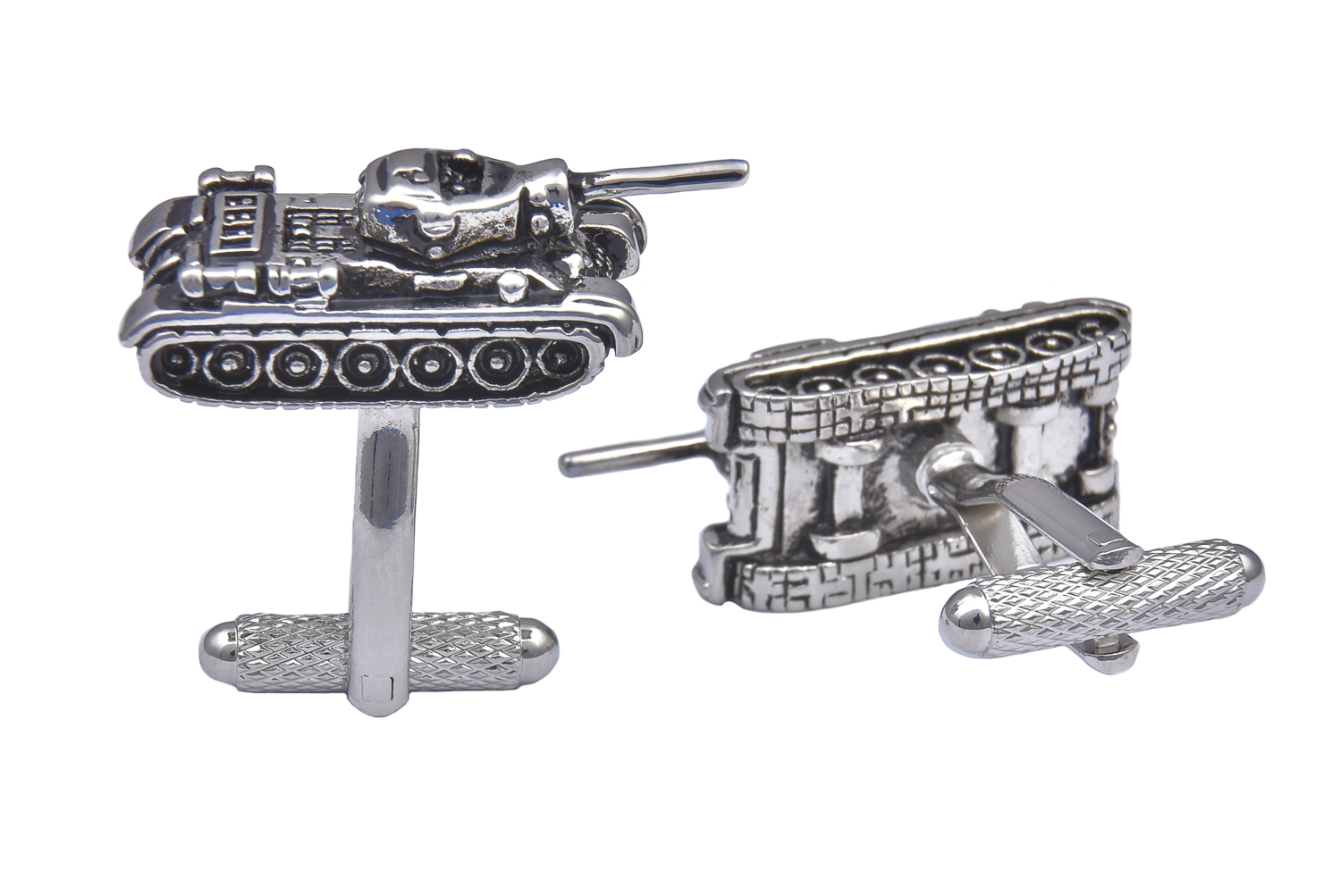 CGHC0450.jpg Tank Silver Cufflinks - Image 1
