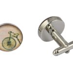 Vintage Cream Bicycle Cufflinks