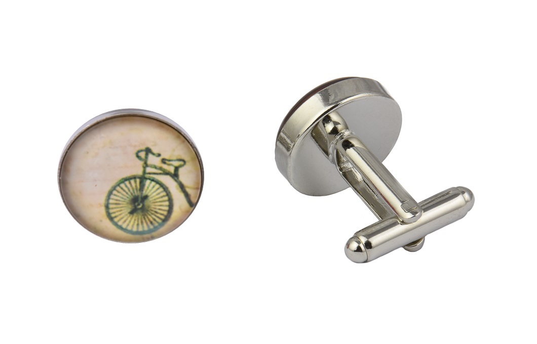 CGHC0502-Vintage-Cream-Bicycle.jpg Vintage Cream Bicycle Cufflinks - Image 1