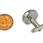 Vintage Bicycle Orange Cufflinks