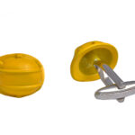 Yellow Safety Helmet Cufflinks