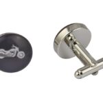 Motorbike Black Cufflinks