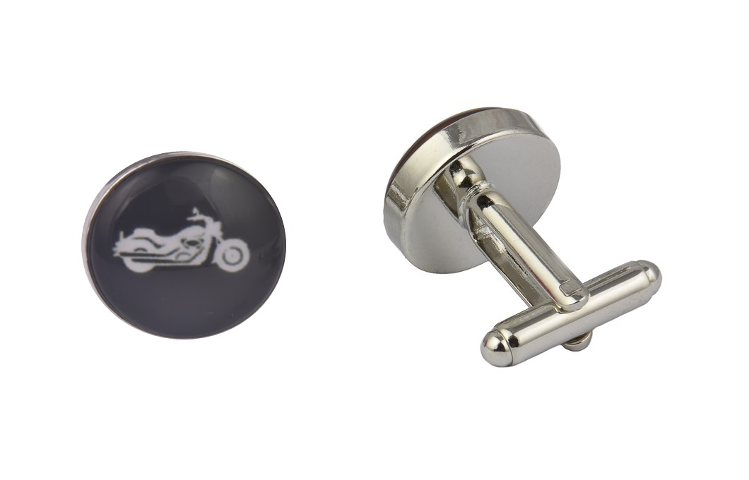 CGHC0540-Motorbike-Black.jpg Motorbike Black Cufflinks - Image 1