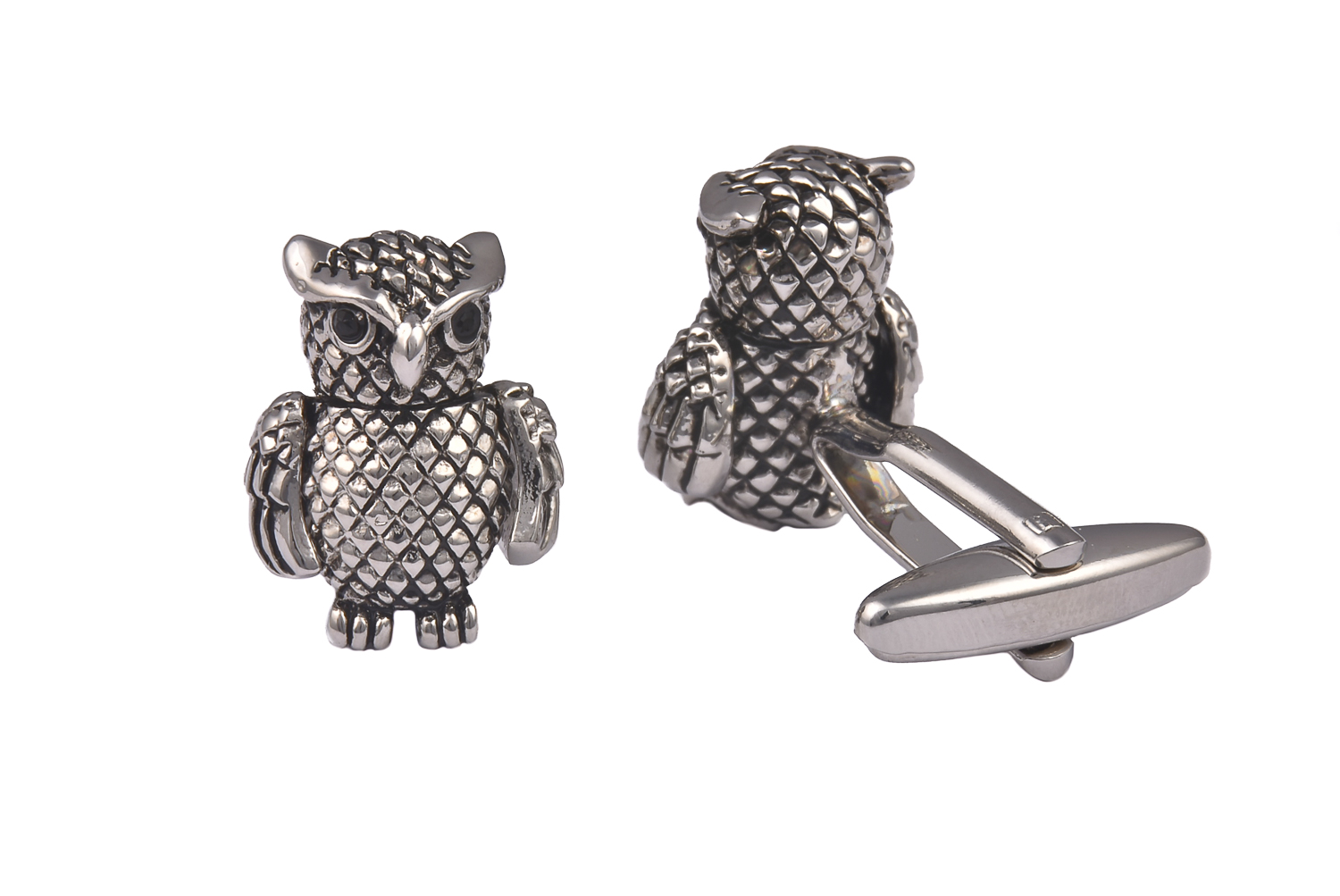 CGHC0581.jpg Owl Silver Cufflinks - Image 1