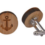 Wooden Cufflinks - Anchor