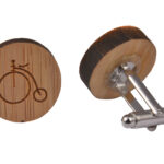 Wooden Cufflinks - Penny Farthing