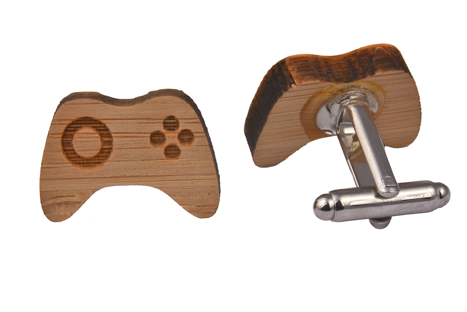 CGHC0606.jpg Wooden Cufflinks - Game Controller - Image 1