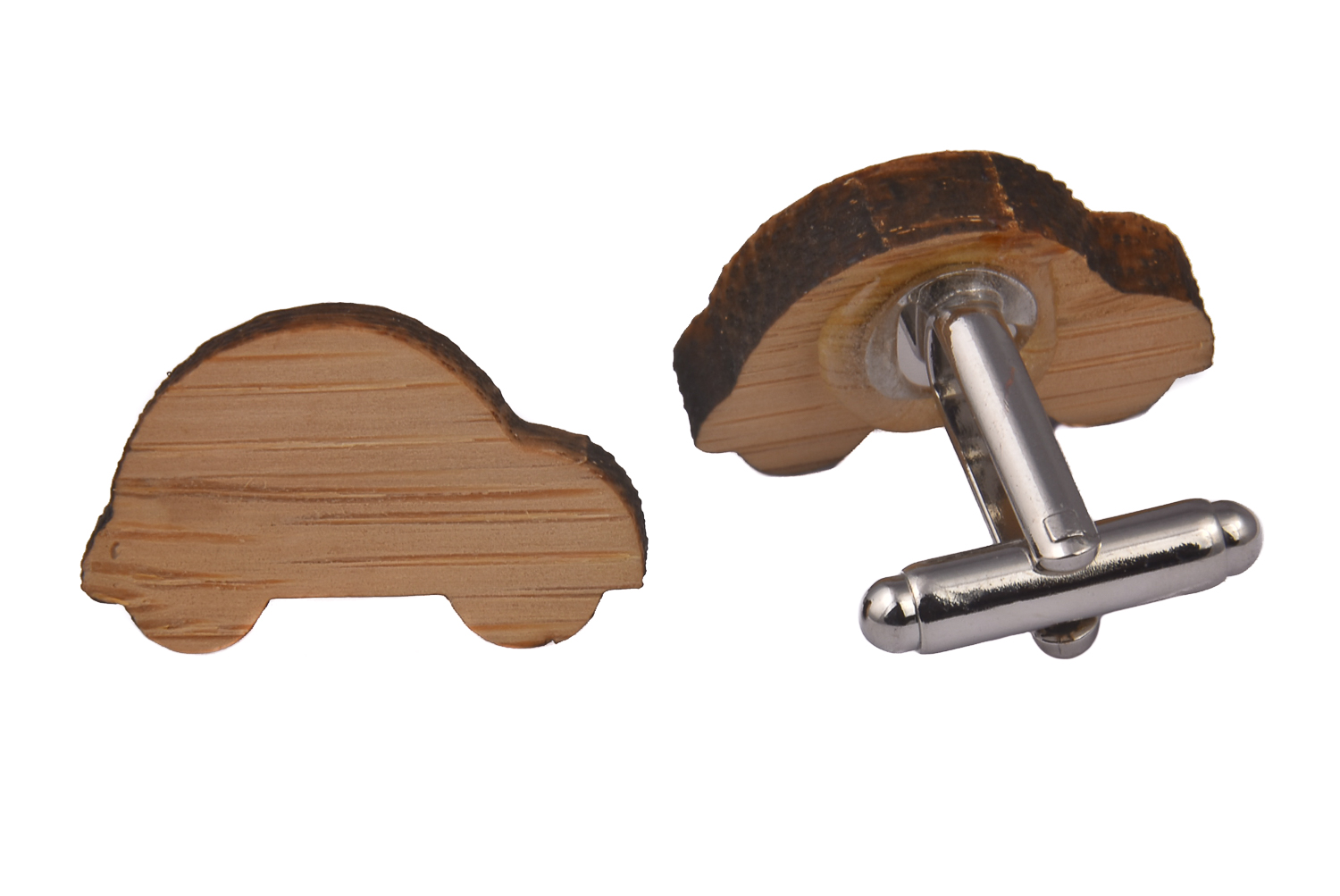 CGHC0611.jpg Wooden Cufflinks - Car Shape - Image 1