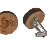 Wooden Cufflinks - Motorbike Motocross