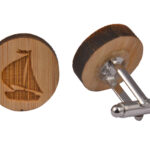 Wooden Cufflinks - Yacht