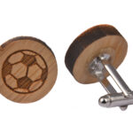 Wooden Cufflinks - Football