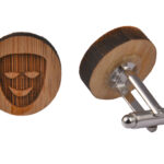 Wooden Cufflinks - Mask
