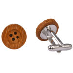 Wooden Cufflinks - Button