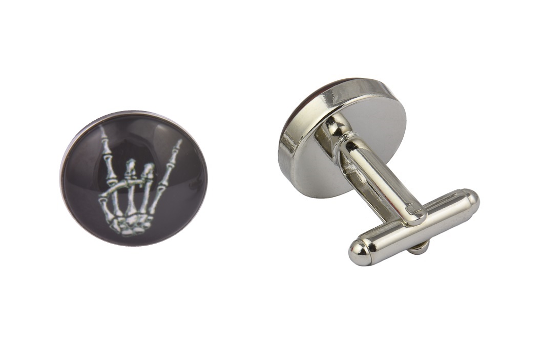 CGHC0658-Skeleton-Hand.jpg Skeleton Rock Cufflinks - Image 1