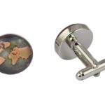 World Map Brown Cufflinks