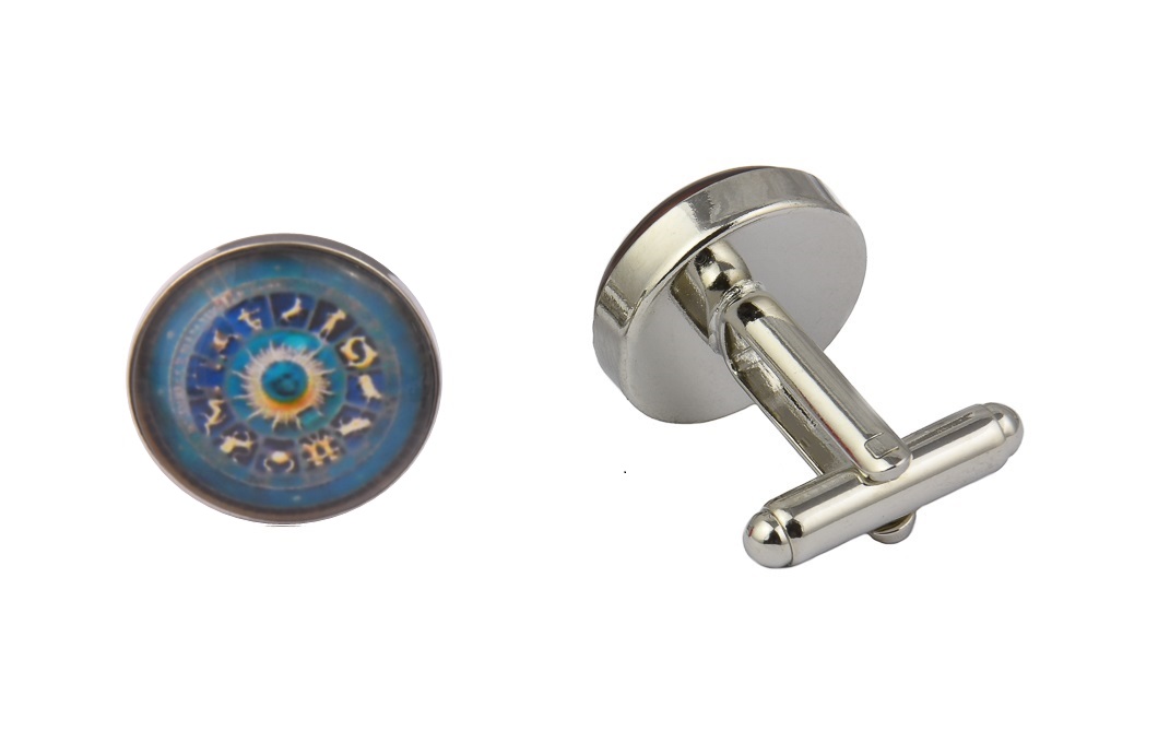 CGHC0774-Zodiac.jpg Horoscope Astrology Cufflinks - Image 1