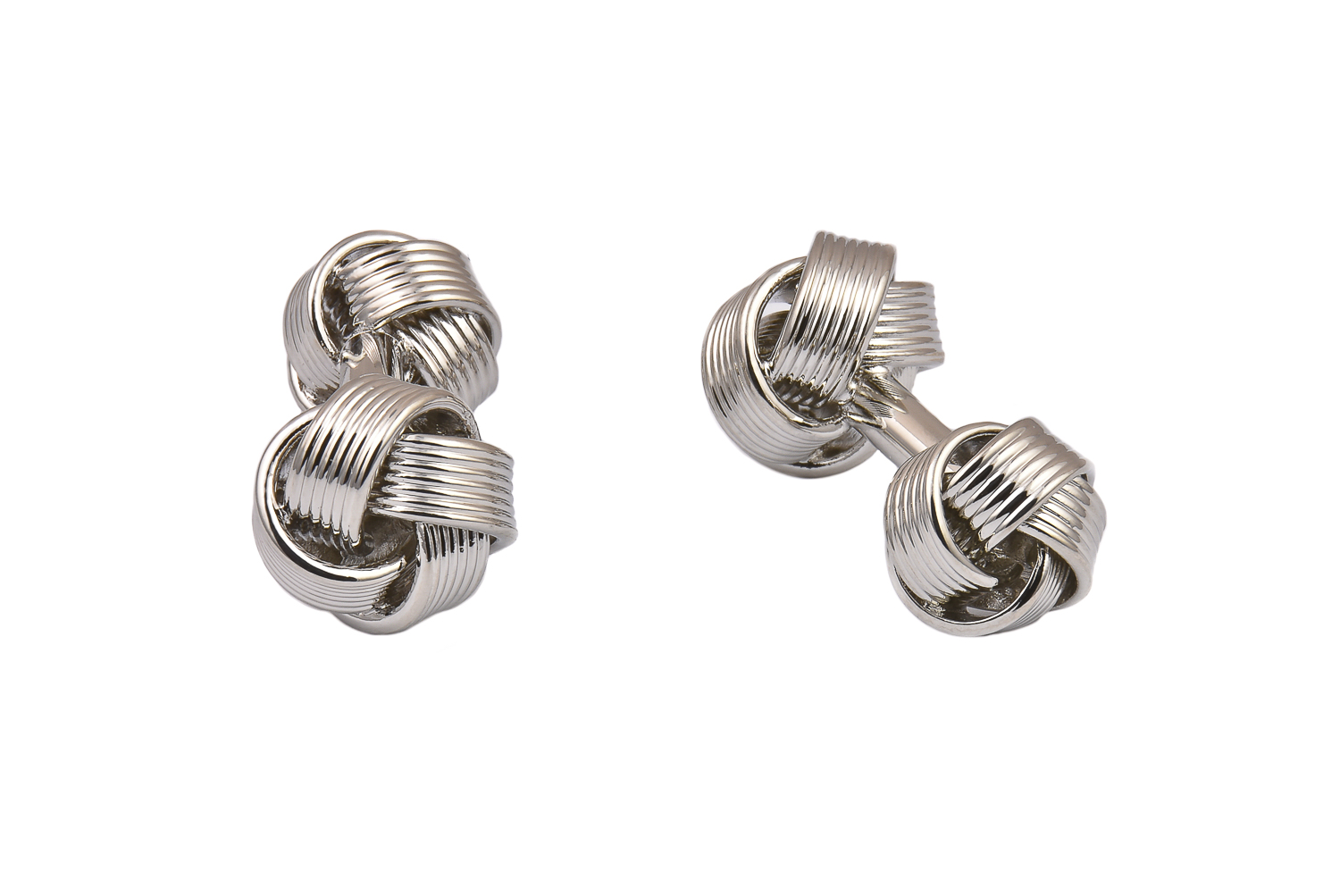 CGHC1475.jpg Silver Knot Cufflinks - Image 1