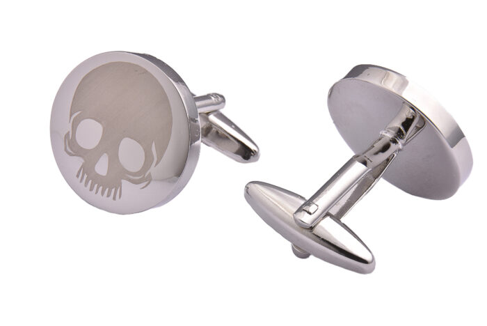 Silver Skull Cufflinks - Image 2