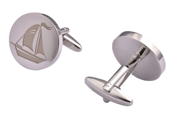 Silver Yacht Cufflinks - Image 2