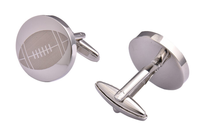 Silver Rugby Cufflinks - Image 2