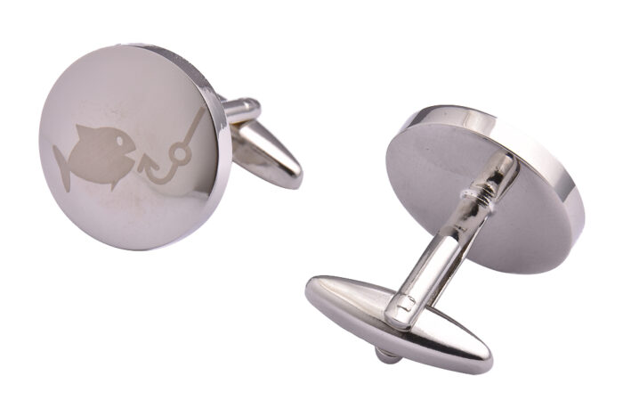 Silver Fishing Cufflinks - Image 2